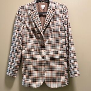 a new day Checkered Blazer in Brown and Black